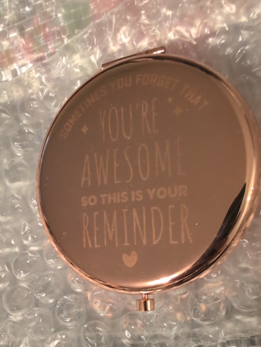 NWOT Rose Gold Compact Mirror